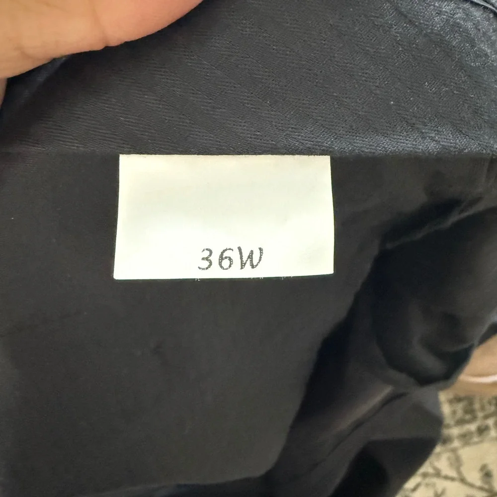 Daniel Gray Mens 42L 36W Wool Navy Pinstripe 2 Piece Suit SK Travel Concepts